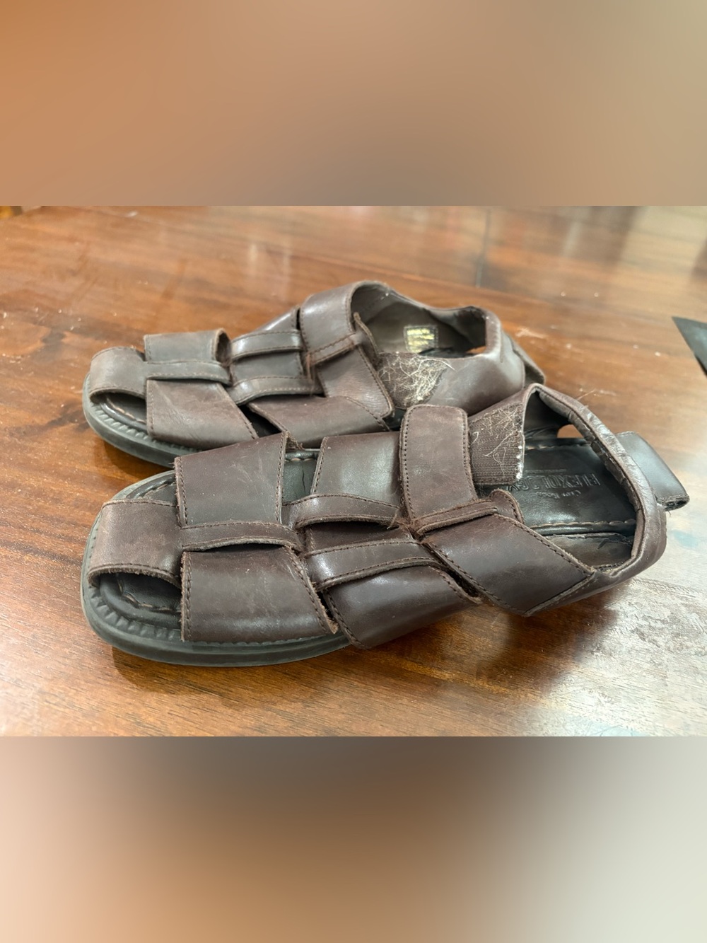Men's Brown Leather Fisherman Sandals